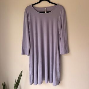 Zenana Outfitters Lavender Long Sleeve Dress